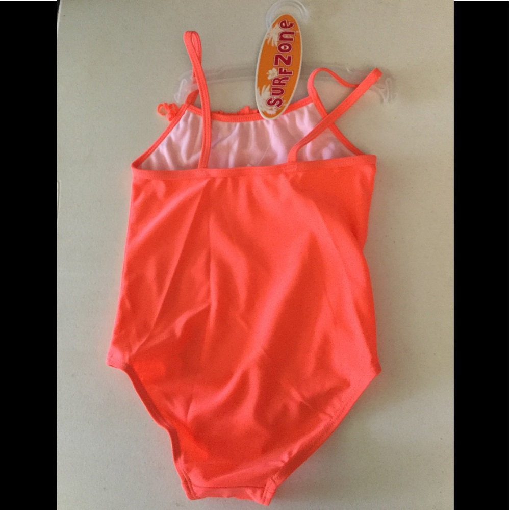 NWT SZ 4T hot coral fringe 1pc - Picture 2 of 5